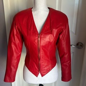 Wilsons  Zip Front Tapered Leather Jacket